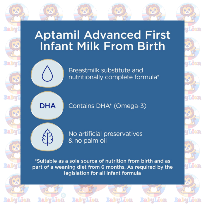 Aptamil Advanced Stage 1 - First Infant Milk - 800G In Bangladesh - Nutritious Baby Formula For Healthy Growth - Rich In Vitamins &Amp; Minerals - Image 5