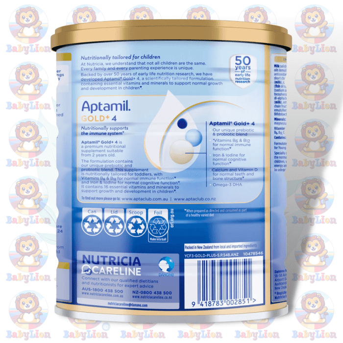Aptamil Gold+ 4 Junior Nutritional Formula - 900G - Essential Vitamins &Amp; Minerals For Toddlers - Image 2