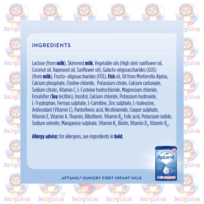Aptamil Hungry First Infant Milk Formula – 800G - Nutritious Baby Formula From Birth - Essential Growth Support - Image 2