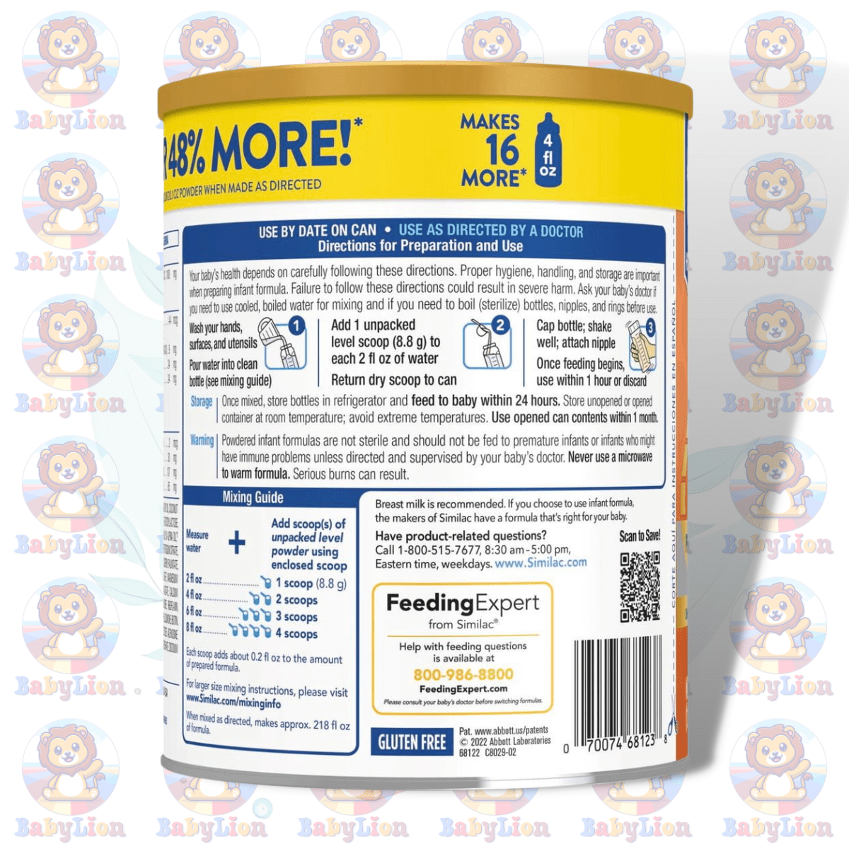Similac 360 Total Care Sensitive Infant Formula - 856G Image 02 Similac 360 Total Care Sensitive Infant Formula - 856G - With 5 Hmos, Dha, Lutein &Amp; Vitamin E - For Gentle Nutrition, Immune &Amp; Growth Support - Image 2