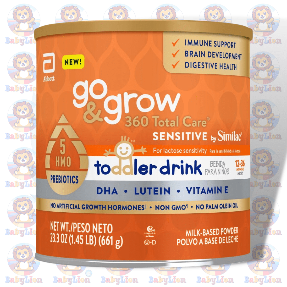 Similac Go &Amp;Amp; Grow Toddler Drink - 360 Total Care Sensitive - 661G Image 01 Similac Go &Amp;Amp; Grow Toddler Drink - 360 Total Care Sensitive - 661G Can - With 5 Hmos, Dha, Lutein &Amp;Amp; Vitamin E - Image 1