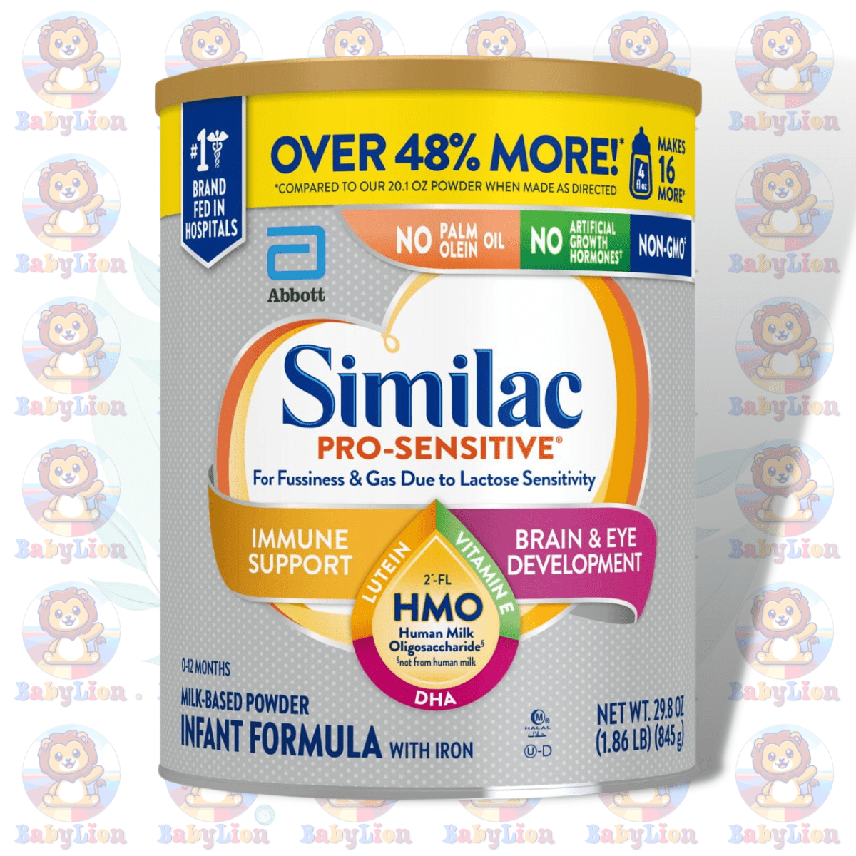Similac Pro-Sensitive Baby Formula - 845G Can Image 01 Similac Pro-Sensitive Infant Formula - 845G Can - Lactose Sensitivity With 2’-Fl Hmo For Immune Support - Image 1