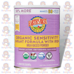 Earth's Best Organic Sensitivity Infant Formula with Iron - 907g - Reduced Lactose for Fussiness, Gas & Crying