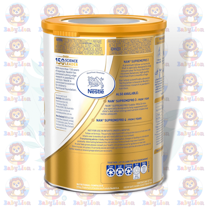 Nestle Nan Supremepro Stage 2 - 800G - Premium Follow-On Formula - Balanced Nutrition For Infants 6-12 Months - Image 3