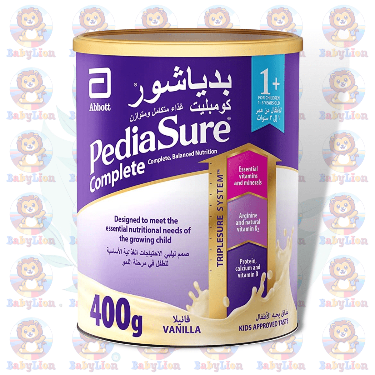 Pediasure Complete 1+ Vanilla Flavored Baby Powder Milk - 400G Image 01 Pediasure Complete 1+ Flavored Baby Powder Milk - 400G - With Prebiotics, Probiotics - For Healthy Growth, Immunity - Image 1