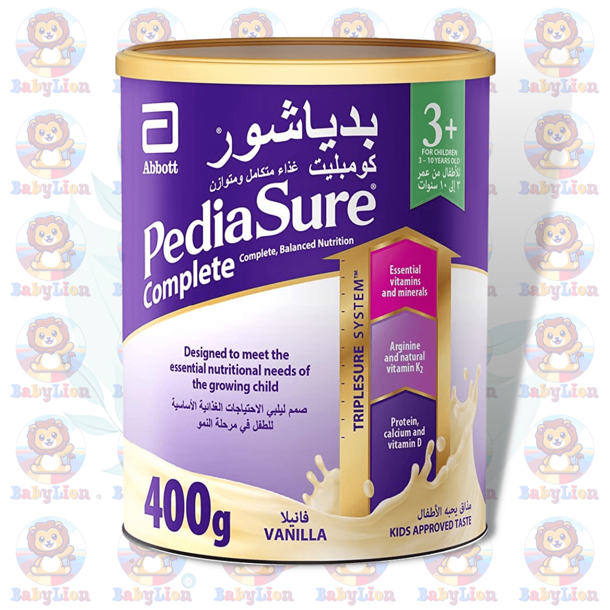 Pediasure Complete 3+ Vanilla Flavored Nutrition Powder Milk - 400G Image 01 Pediasure Complete 3+ Flavored Nutrition Powder Milk - 400G - With Prebiotics, Probiotics - For Growth, Immunity - Image 1