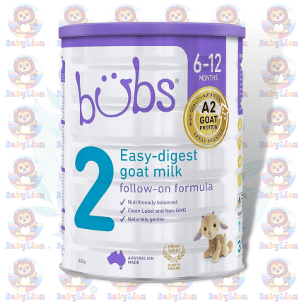 Bubs Goat Milk Easy-Digest Follow On Formula Stage 2 - 800g Can - with A2 Goat Protein, Omega 3 & 6 - for Easy Digestion