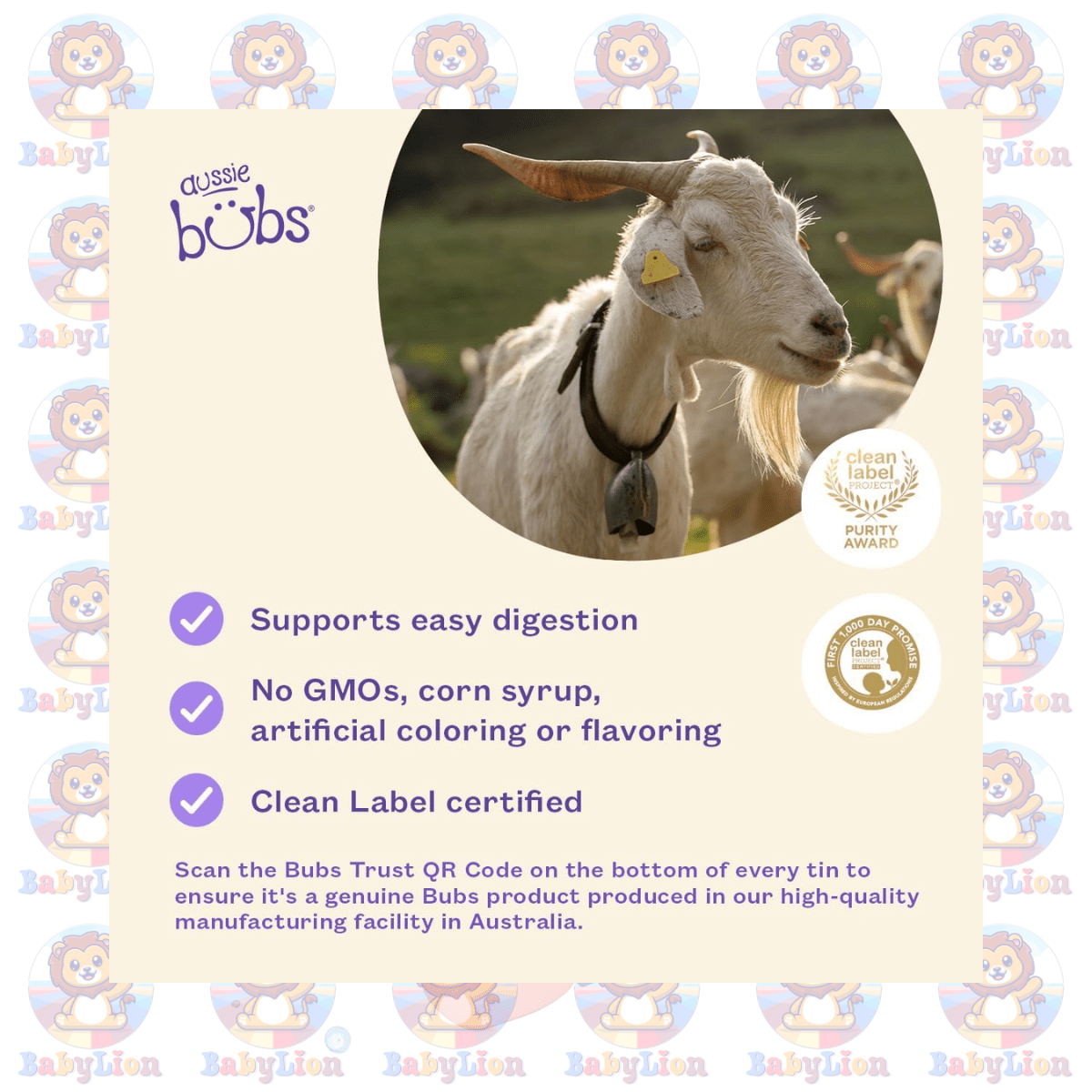 Bubs Goat Milk Easy-Digest Follow On Formula Stage 2 - 800G Can Image 05 Bubs Goat Milk Easy-Digest Follow On Formula Stage 2 - 800G Can - With A2 Goat Protein, Omega 3 &Amp; 6 - For Easy Digestion - Image 5