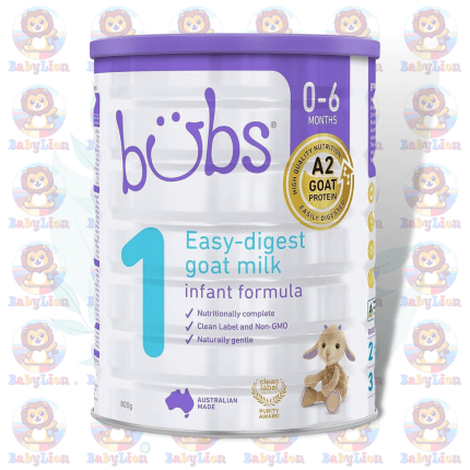 Bubs Goat Milk Easy-Digest Infant Formula Stage 1 - 800g Can - with A2 Goat Protein, Omega 3 - for Easy Digestion