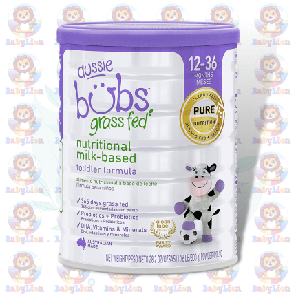 Bubs Grass Fed Nutritional Milk-Based Toddler Formula - 800g Can - with DHA, Prebiotics & Probiotics - for Immune and Bone Development
