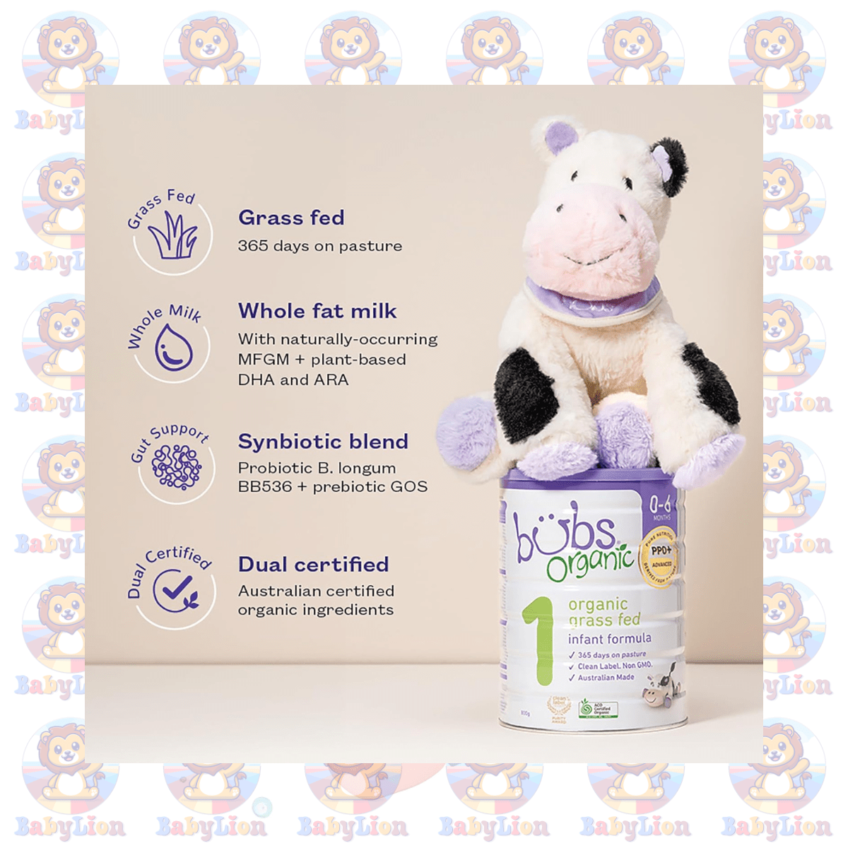 Bubs Organic Grass-Fed Infant Formula Stage 800g Can in Bangladesh