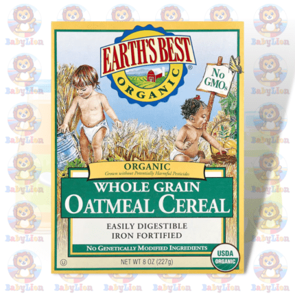 Earth's Best Organic Whole Grain Oatmeal Infant Cereal - 227g - with Iron, Vitamin E - for Babies Growth & Development