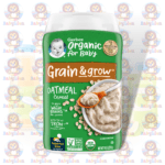 Gerber Grain & Grow Organic Oatmeal Cereal - 227g - with Iron, Vitamins C, B & Calcium - for Healthy Growth and Learning Ability