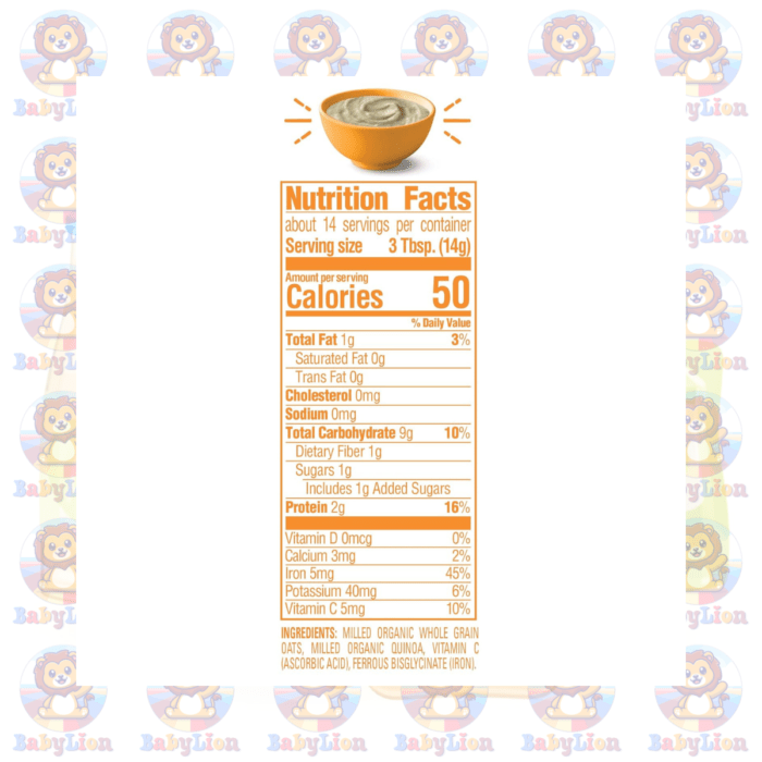Happy Baby Organics Clearly Crafted Oats &Amp; Quinoa Baby Cereal - 198G - With Organic Whole Grains - For Healthy Development - Image 3