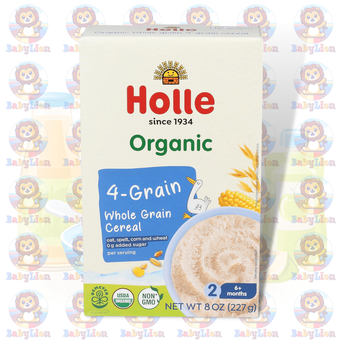 Holle Organic 4 Grain Whole Grain Cereal - 227G Image 01 Holle Organic 4 Grain Whole Grain Cereal - 227G - With Oats, Spelt, Corn And Wheat - For Nutritional Child Growth - Image 1