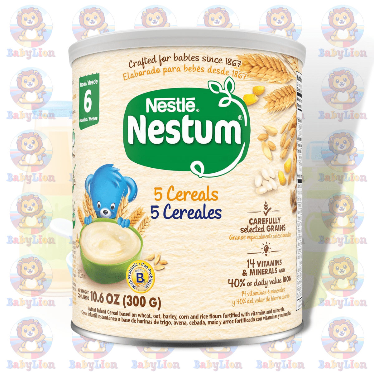 Nestle Nestum 5 Cereals Infant Cereal - 300G Image 01 Nestle Nestum Wheat &Amp;Amp; Honey Instant Cereal - 300G - With Calcium, Iron, Vitamins - For Healthy Growth &Amp;Amp; Development - Image 1