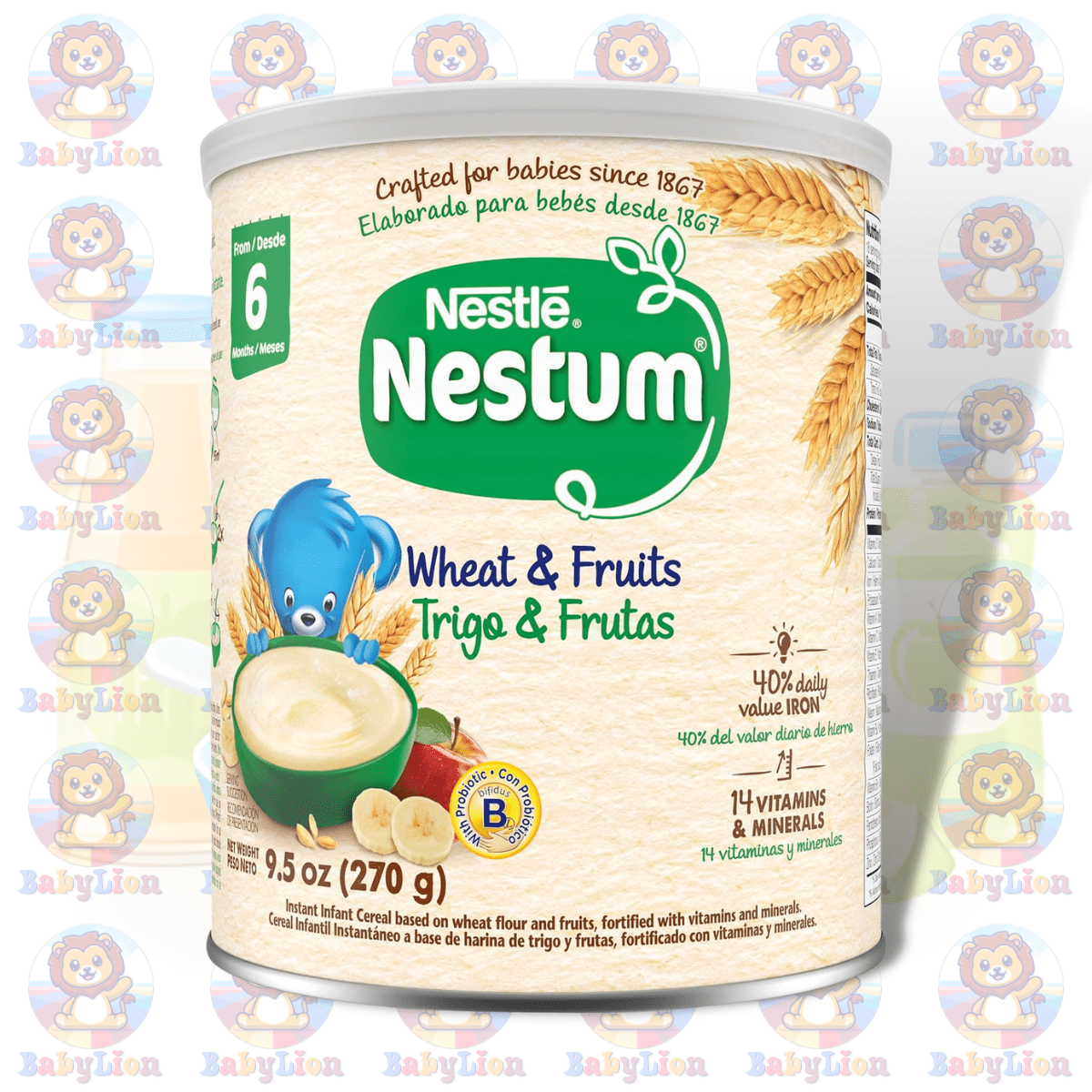 Nestle Nestum Wheat &Amp;Amp; Fruits Infant Cereal - 270G Image 01 Nestle Nestum Wheat &Amp;Amp; Fruits Infant Cereal - 270G - With Banana &Amp;Amp; Apple Powder - For Healthy Growth &Amp;Amp; Digestive Health - Image 1