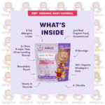 Ready, Set, Food! Organic Baby Oatmeal - Peanut Butter Strawberry Daniel Tiger - 226.8g - with Peanut, Egg, Milk, Nuts, Sesame, Soy, Wheat - Iron Fortified for Early Allergen Introduction - Image 3