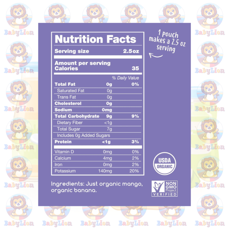 Home 77 Amara Organic Baby Food Stage 2 Tropical Mango Cereal 10G Image 02