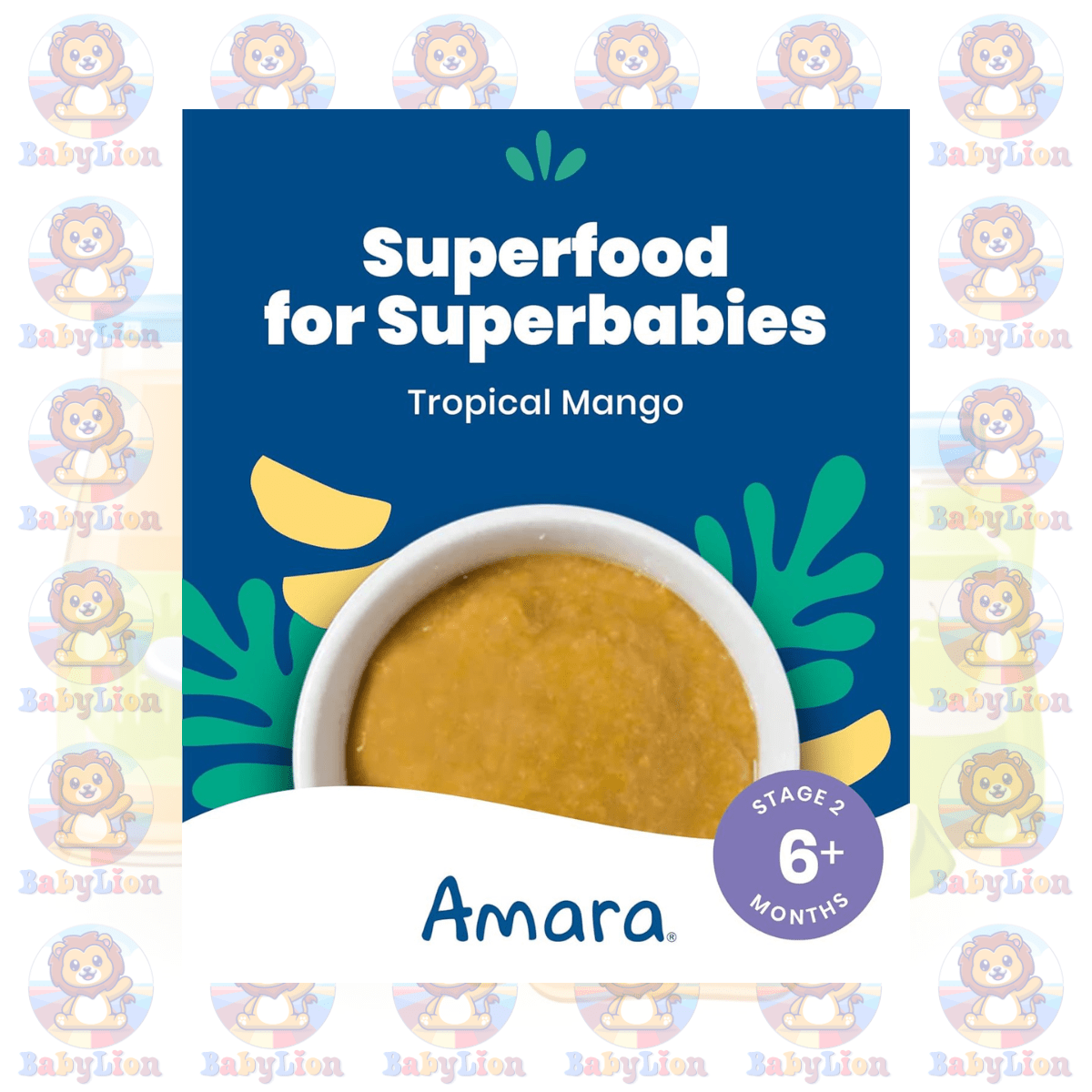 Amara Organic Baby Food - Stage 2 Tropical Mango Cereal - 10G Image 03 Amara Organic Baby Food - Stage 2 Tropical Mango Cereal - 10G - With Organic Mango And Banana - For Healthy Development - Image 3