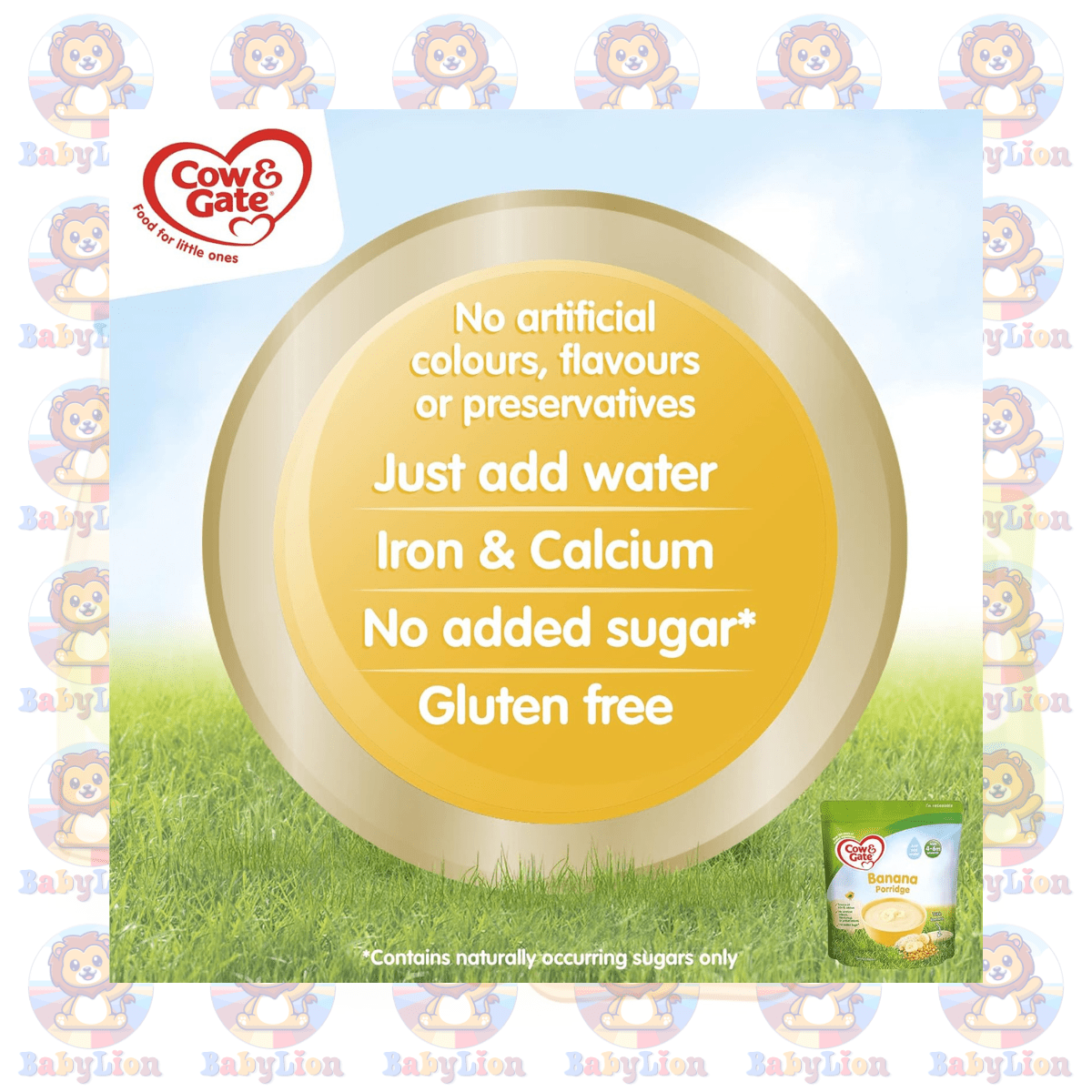 Cow &Amp; Gate Banana Porridge Baby Cereal - 125G Image 03 Cow &Amp; Gate Banana Porridge Baby Cereal - 125G - Gluten-Free - For Babies 4+ Months - Image 3