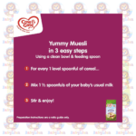 Cow & Gate My First Muesli Baby Cereal - 330g - With Fruits & Hazelnuts - No Added Sugar, Suitable for Vegetarians - Image 4