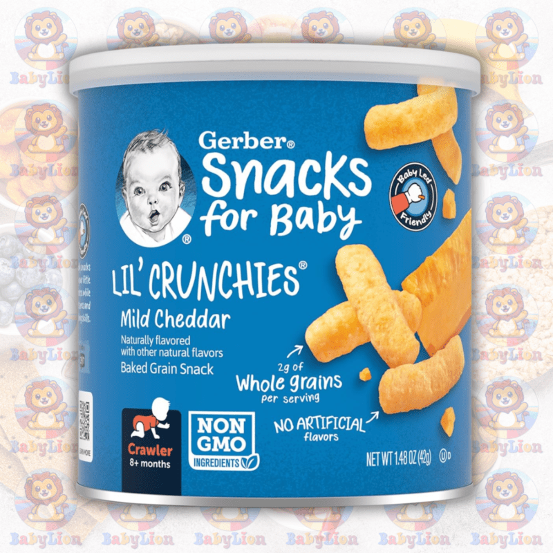 Home 36 Gerber Lil Crunchies Baby Snacks Mild Cheddar 42G Image 01