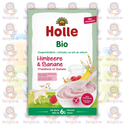 Holle Organic Goat Milk Porridge - With Raspberry & Banana - 200g - Easy Digestion & Nutrient-Rich for Infant 6 Months+