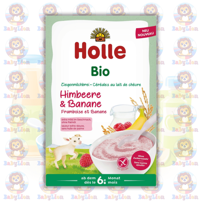 Holle Organic Goat Milk Porridge - With Raspberry &Amp;Amp; Banana - 200G - Easy Digestion &Amp;Amp; Nutrient-Rich For Infant 6 Months+ - Image 1