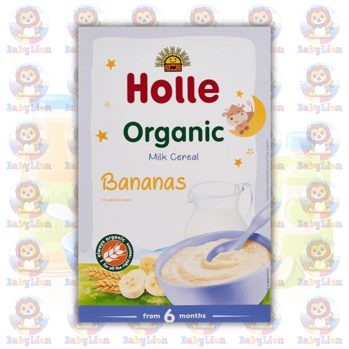 Holle Organic Milk Cereal With Bananas - 250G - Wholemeal Wheat, Vitamin Enriched - For Healthy Growth And Development - Image 1